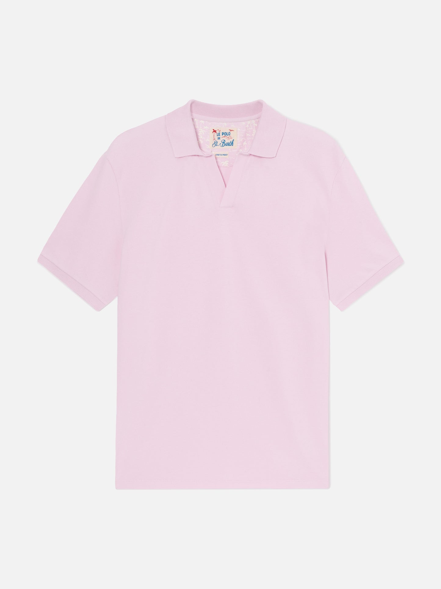 Polo Charles en piqué de algodón rosa 