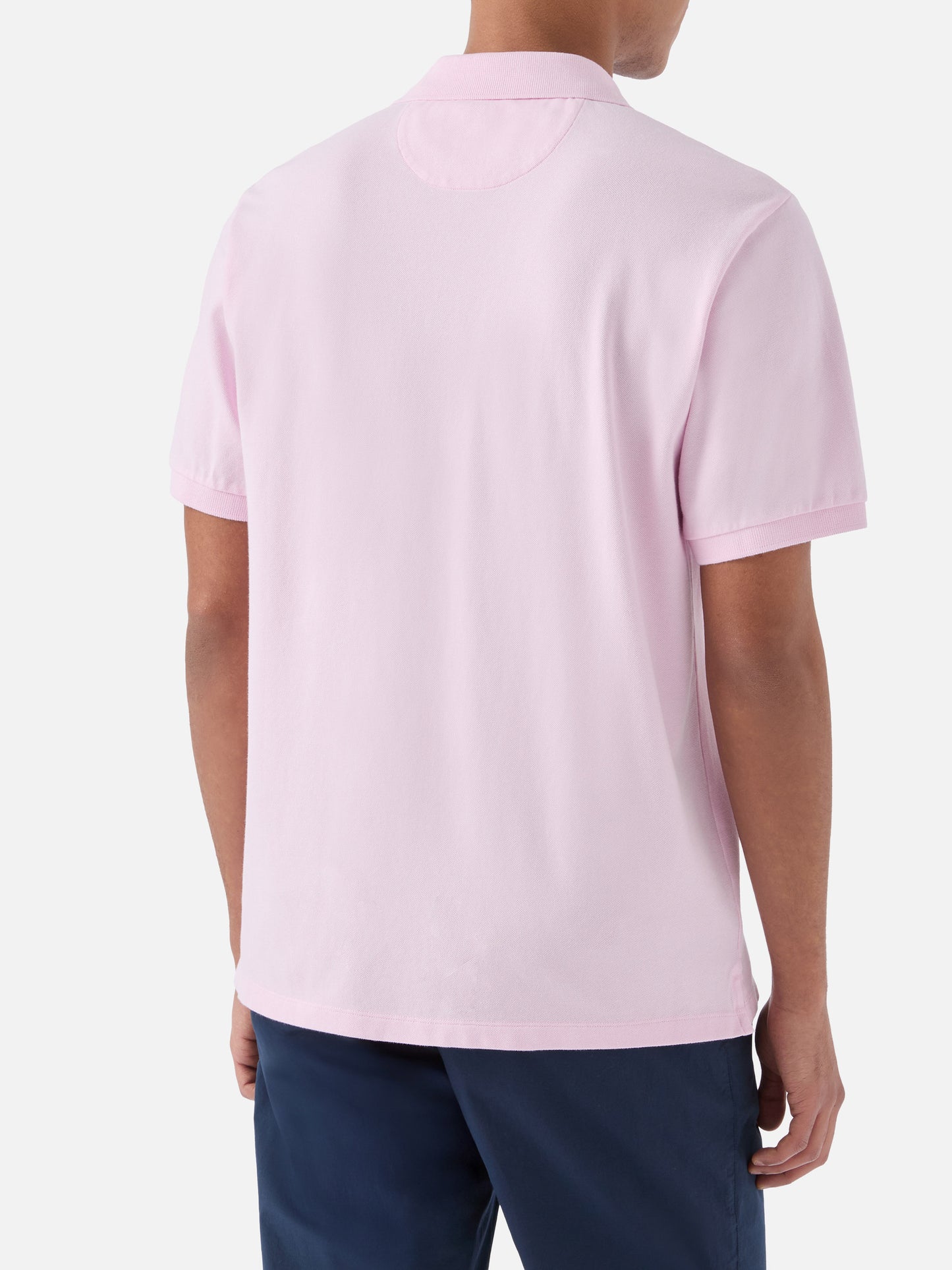 Polo Charles en piqué de algodón rosa 