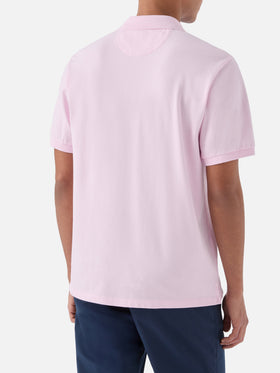 Polo Charles en piqué de algodón rosa 