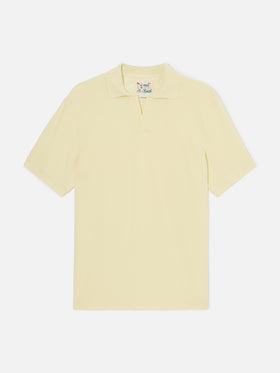 Charles polo in butter yllow cotton piquet