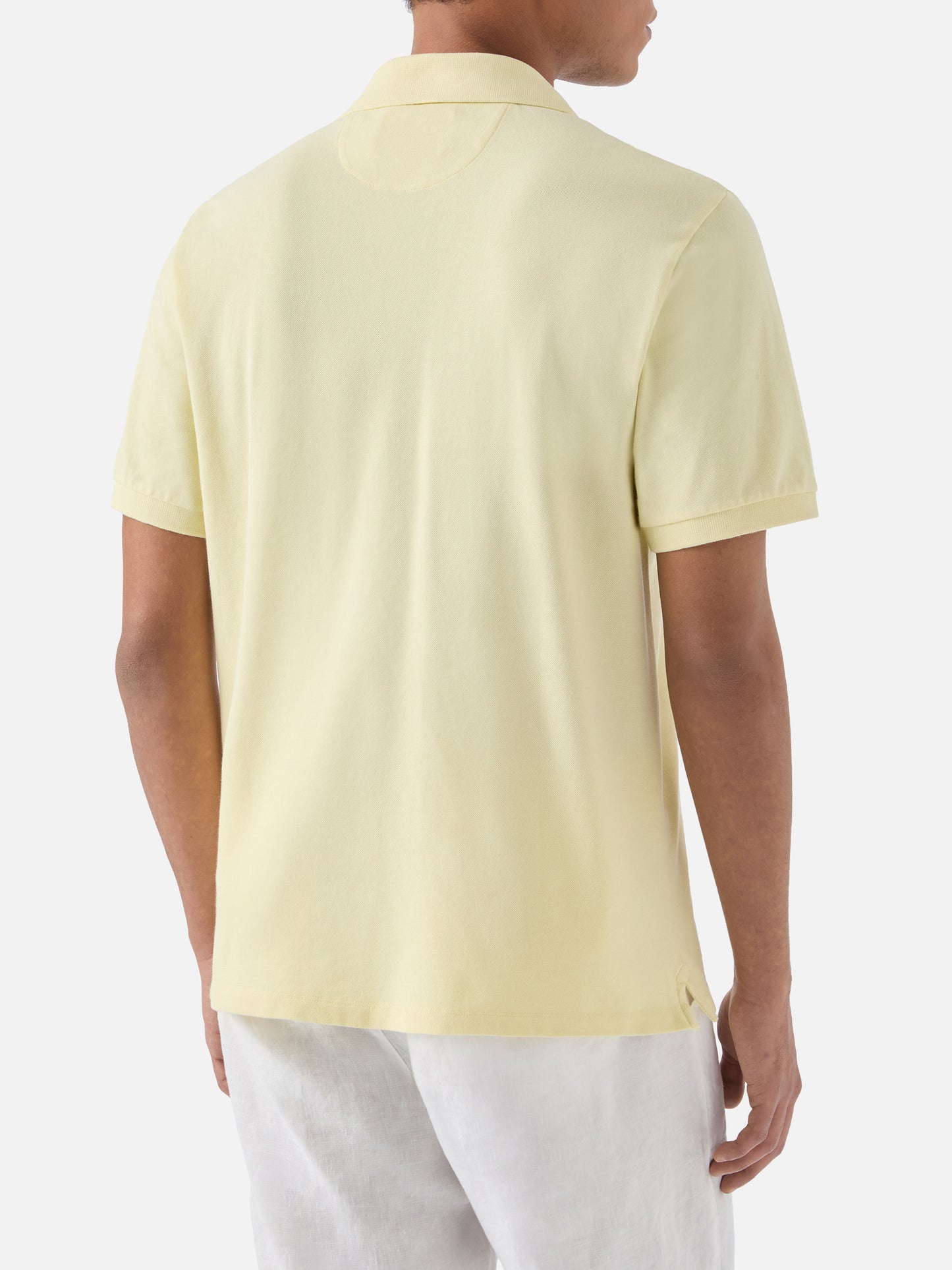 Charles polo in butter yllow cotton piquet