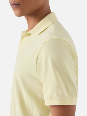 Charles polo in butter yllow cotton piquet