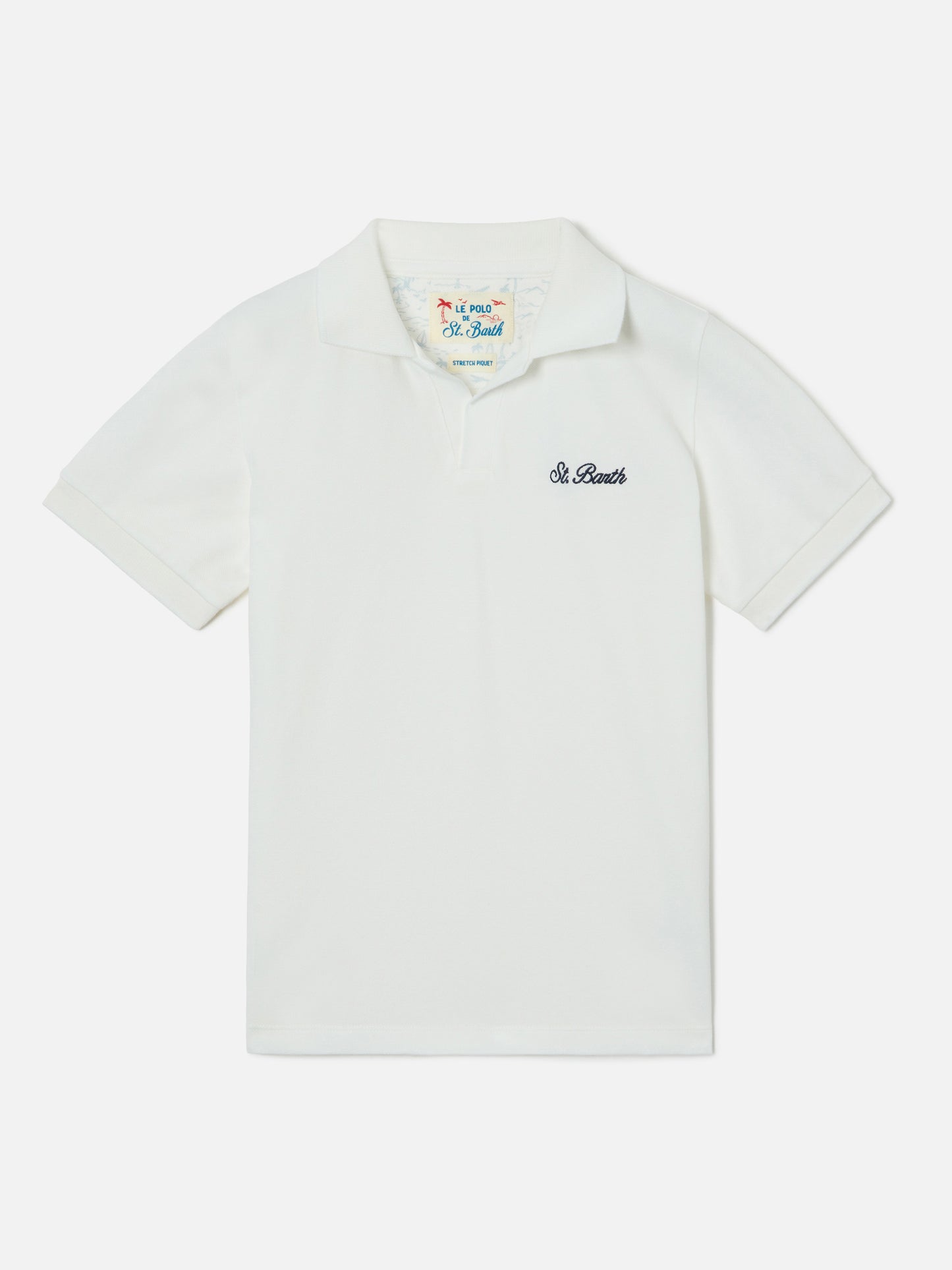 White Charles Jr polo in piquet