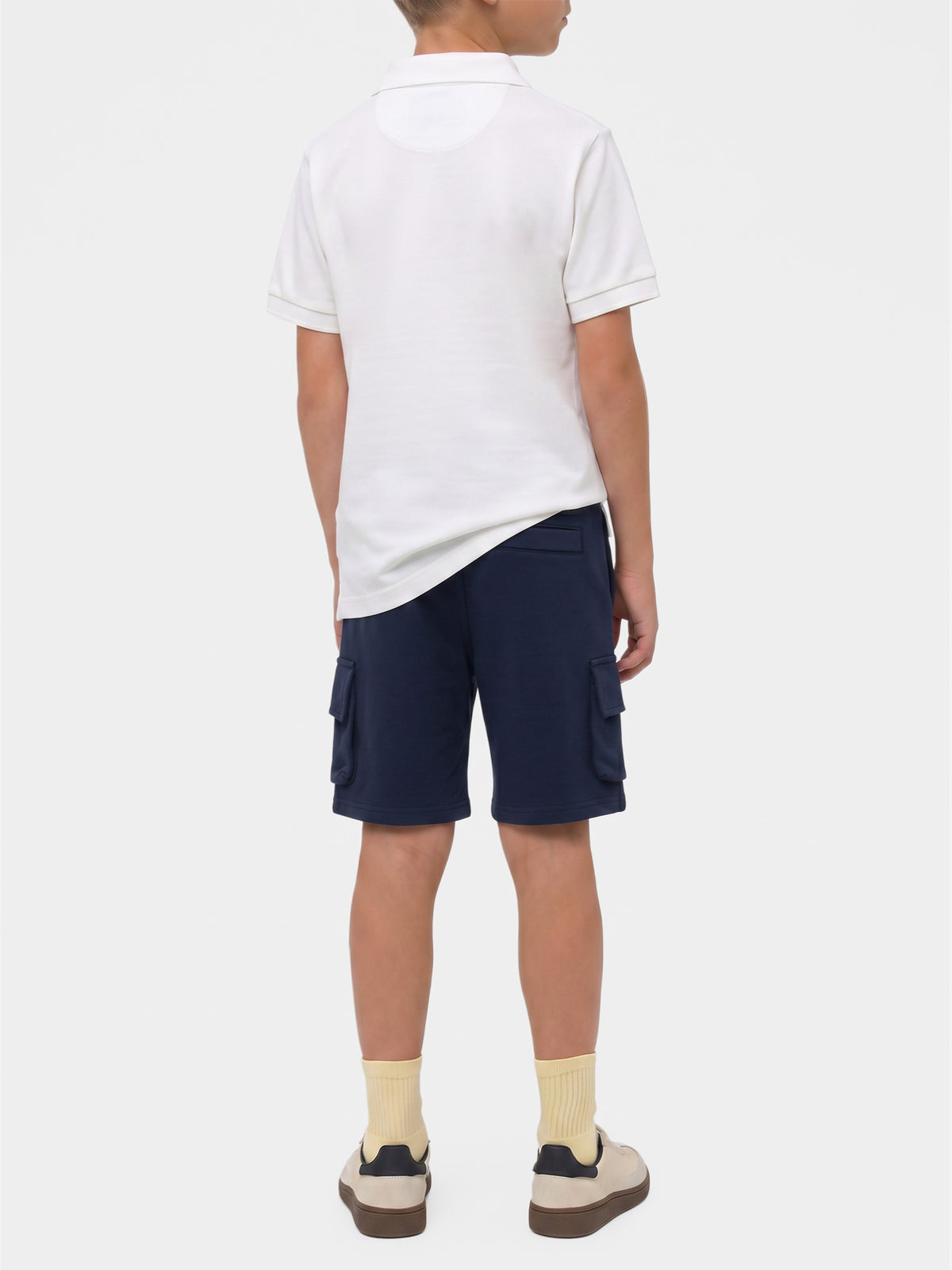 Polo Charles Jr blanco en piqué 