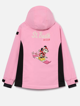 Rosa Skijacke Chavanette mit Minnie-Mouse-Print auf der Rückseite | Special edition 