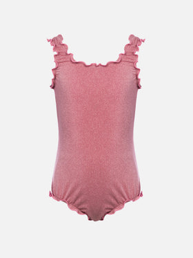 Clio lurex one-piece swimsuit with contrast frill - MC2 Saint Barth