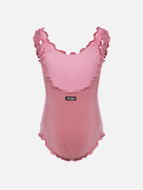 Clio lurex one-piece swimsuit with contrast frill - MC2 Saint Barth