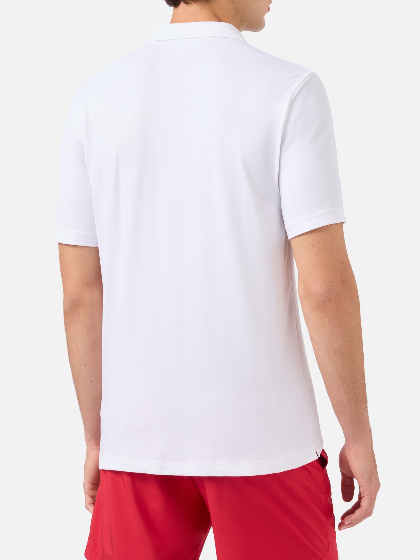 Camber cream technical piqué polo shirt