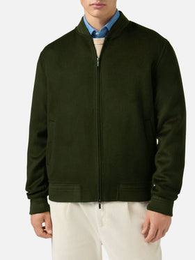 Bomber Camden de lana sin forro en verde militar 