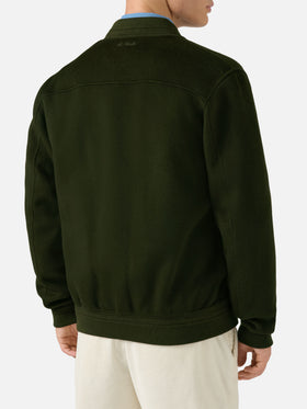Bomber Camden de lana sin forro en verde militar 