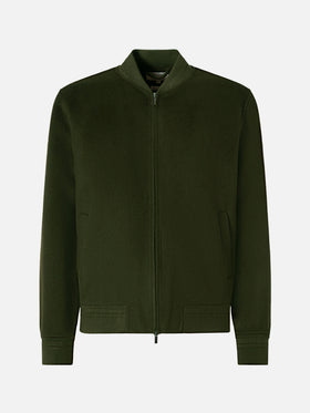 Bomber Camden de lana sin forro en verde militar 