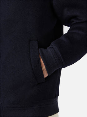 Unlined Camden wool bomber in blue