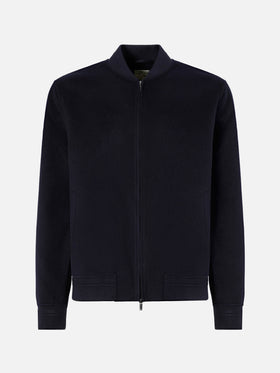 Unlined Camden wool bomber in blue