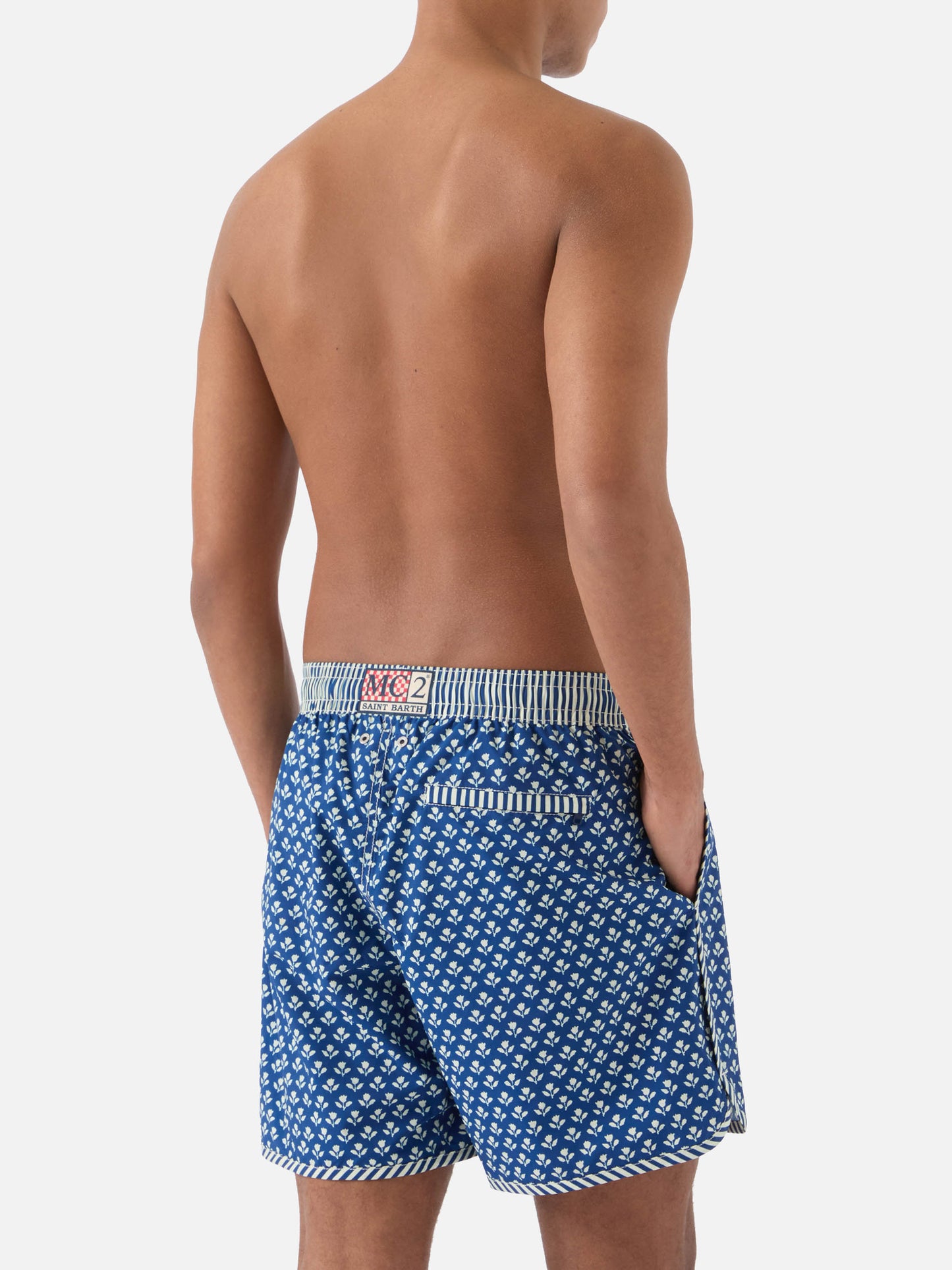 Badeshorts Comporta mit floralem Batik-Print 