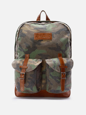 Zaino in tela Cody con stampa camouflage