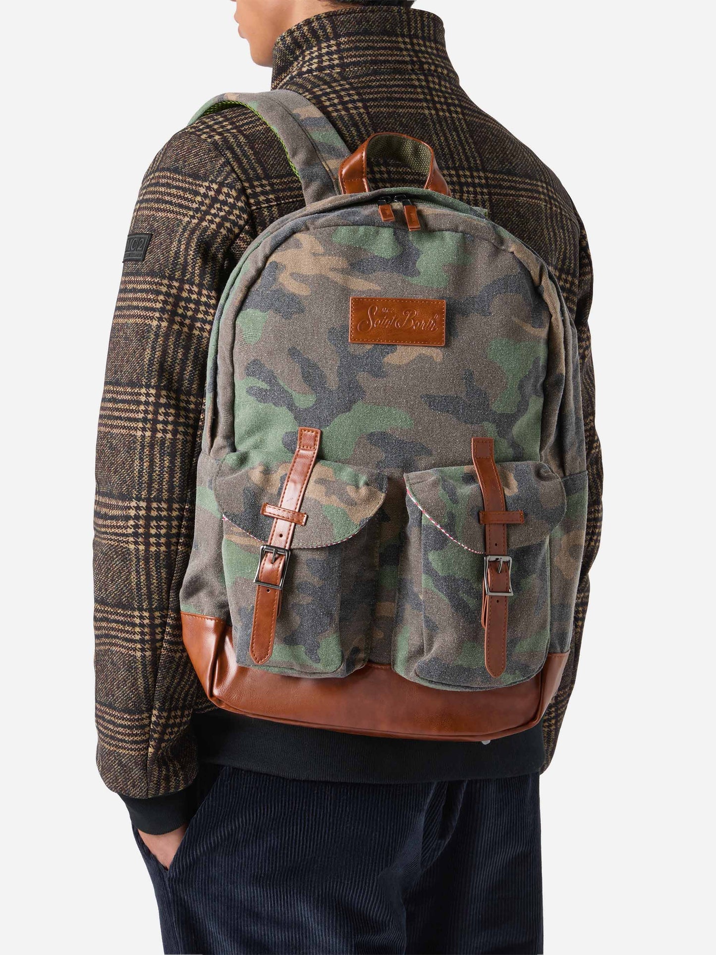 Zaino in tela Cody con stampa camouflage