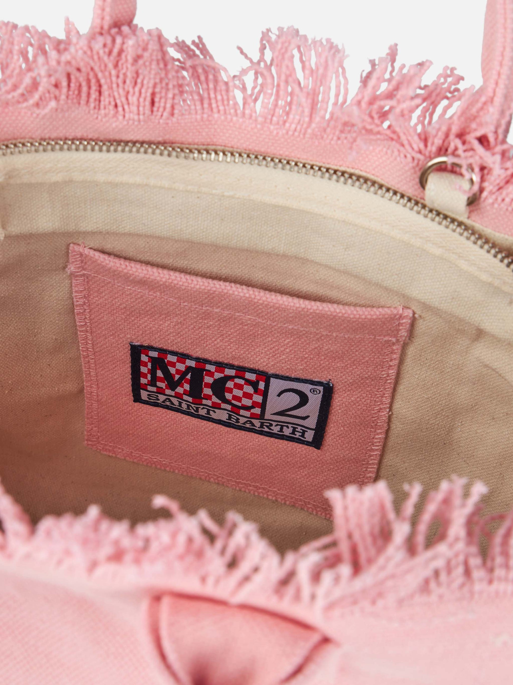 Colette pink cotton canvas handbag - MC2 Saint Barth