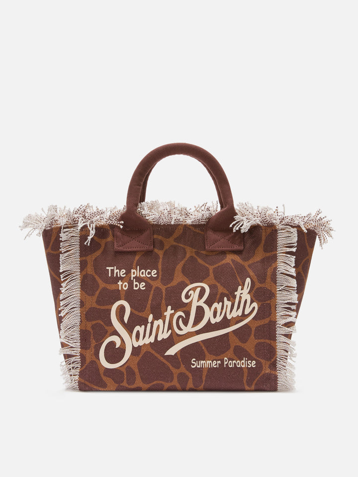 Colette canvas bag with animalier pattern