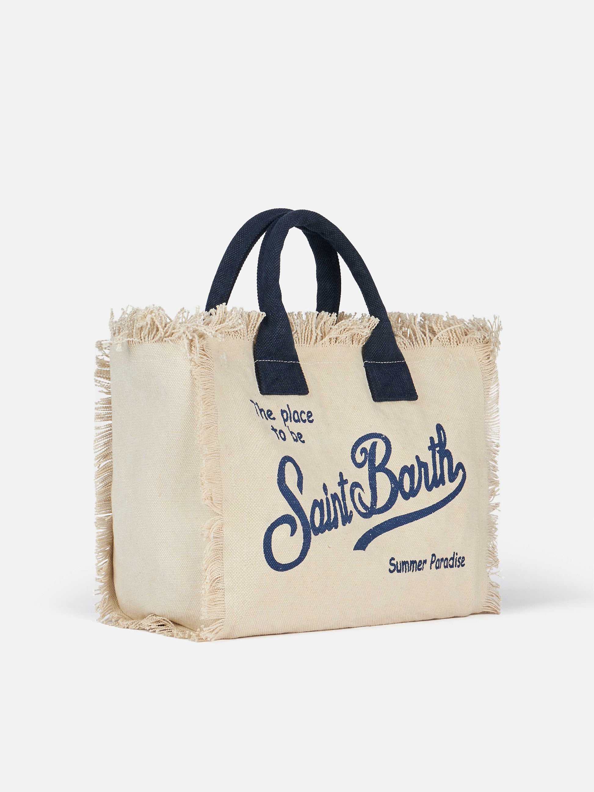 Colette off-white cotton canvas handbag - MC2 Saint Barth