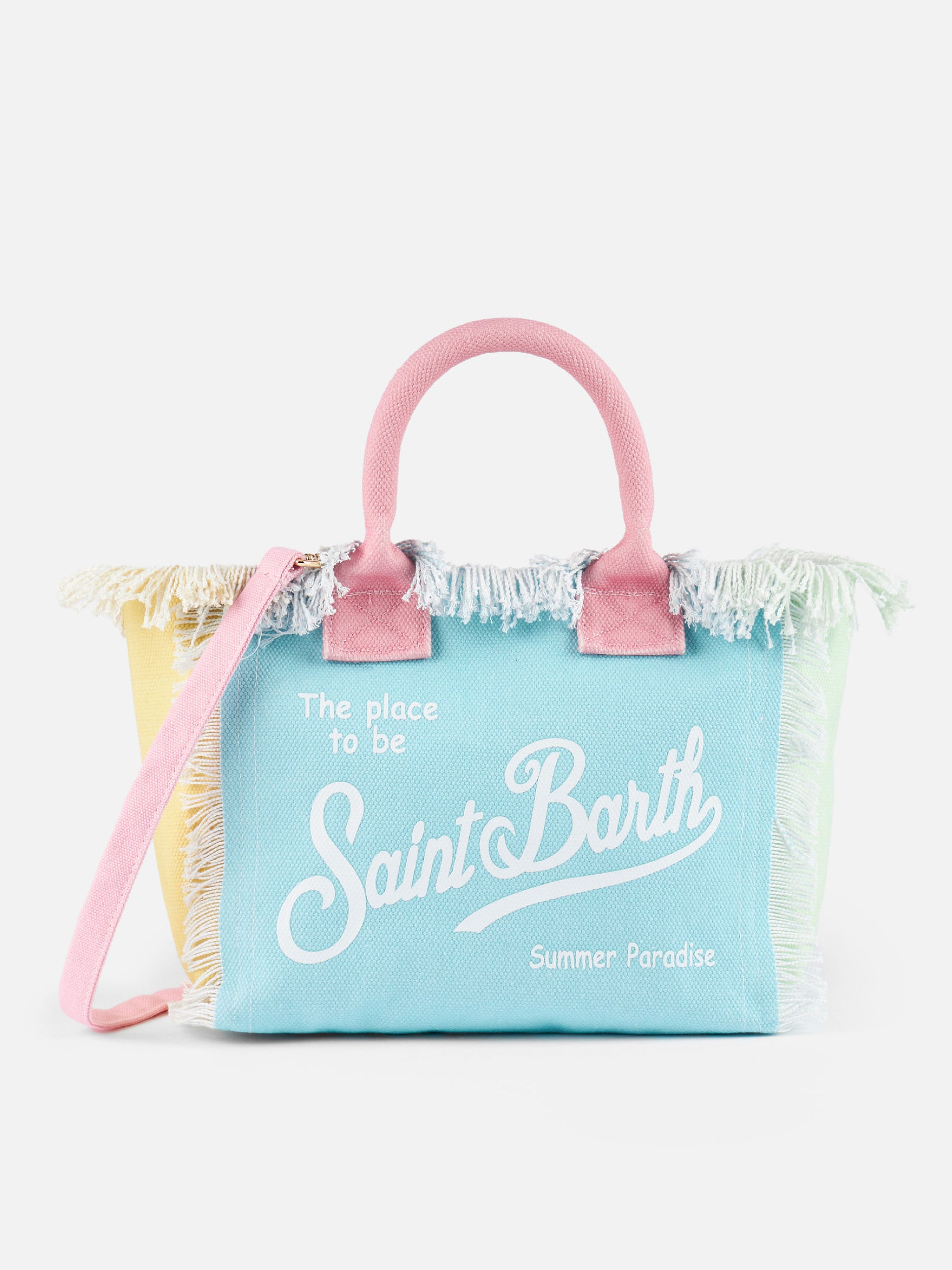 Colette color block cotton canvas handbag - MC2 Saint Barth