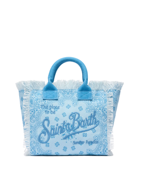 Handtasche Colette aus Baumwollcanvas mit Bandana-Print 