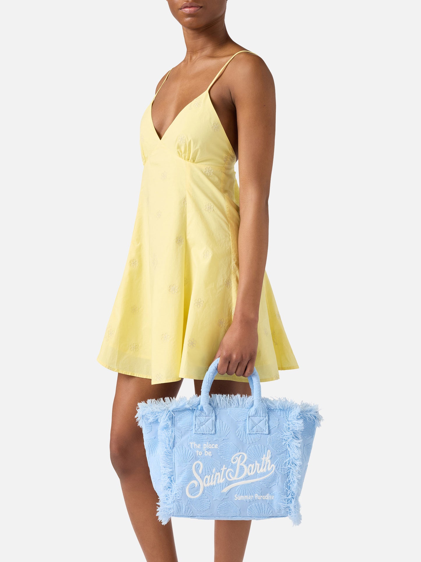 Bolso Colette con efecto terry y detalle de concha en relieve 