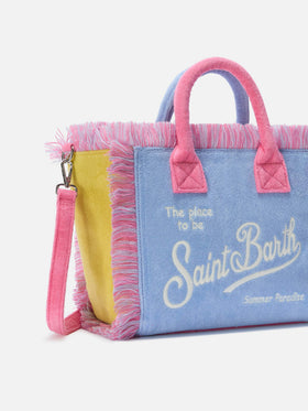 Colette terry effect multicolor color block bag