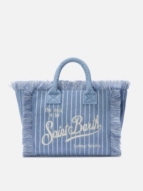 Borsa Colette in tessuto effetto spugnaa righe rosa