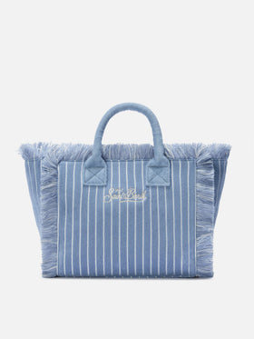 Borsa Colette in tessuto effetto spugnaa righe rosa
