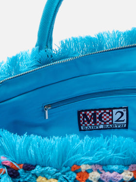 Colette türkisfarbene Häkelhandtasche