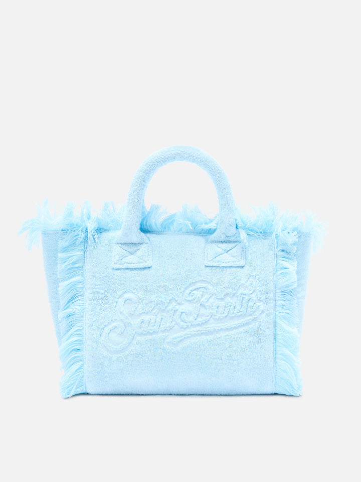 Bolso Colette azul claro de color liso con efecto terry 