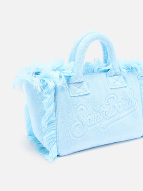 Sac Colette bleu clair uni en éponge 