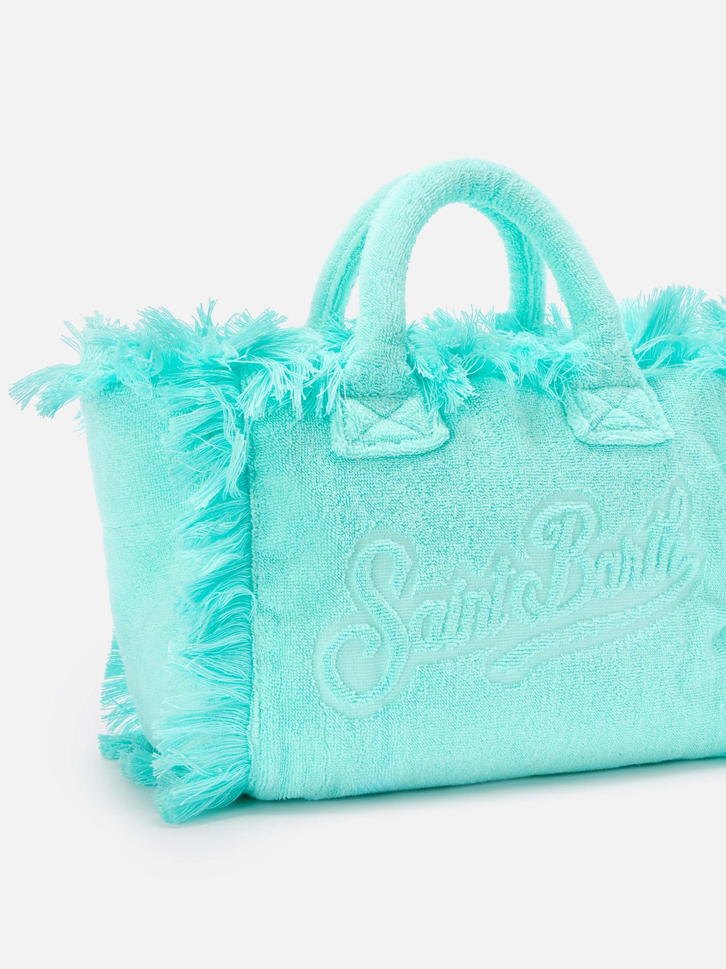 Bolso Colette de efecto rizo en verde agua liso 