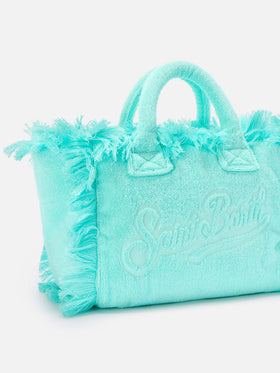 Bolso Colette de efecto rizo en verde agua liso 