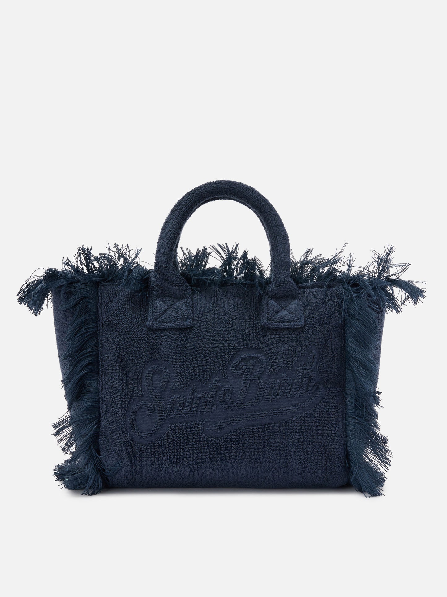 Bolso Colette azul de color liso con efecto terry 