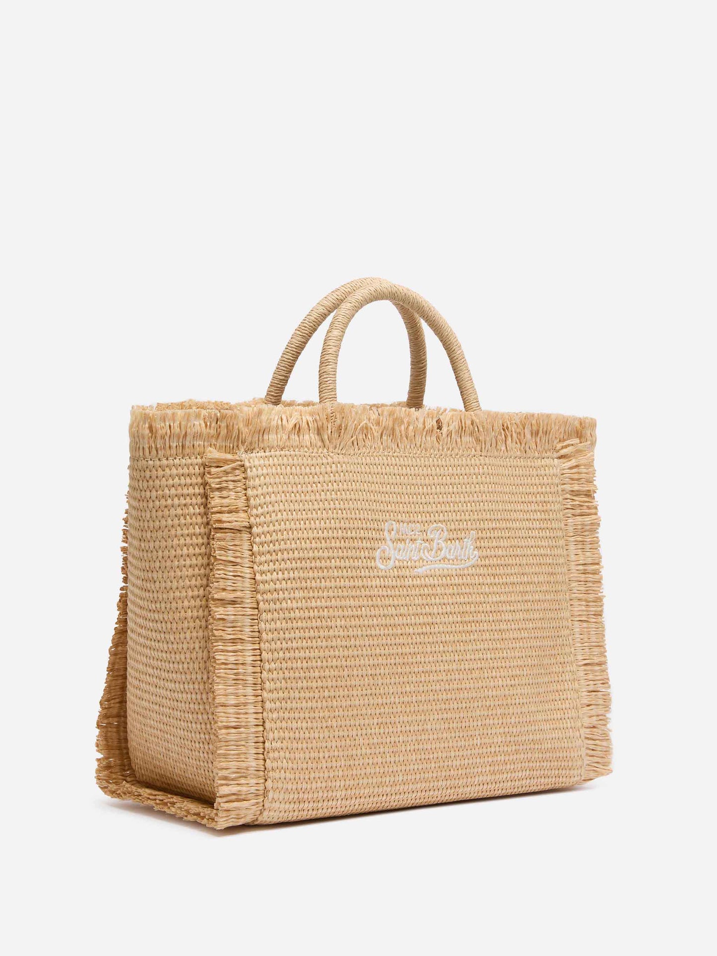 Colette Handtasche in Strohoptik mit kleinem gesticktem Logo 