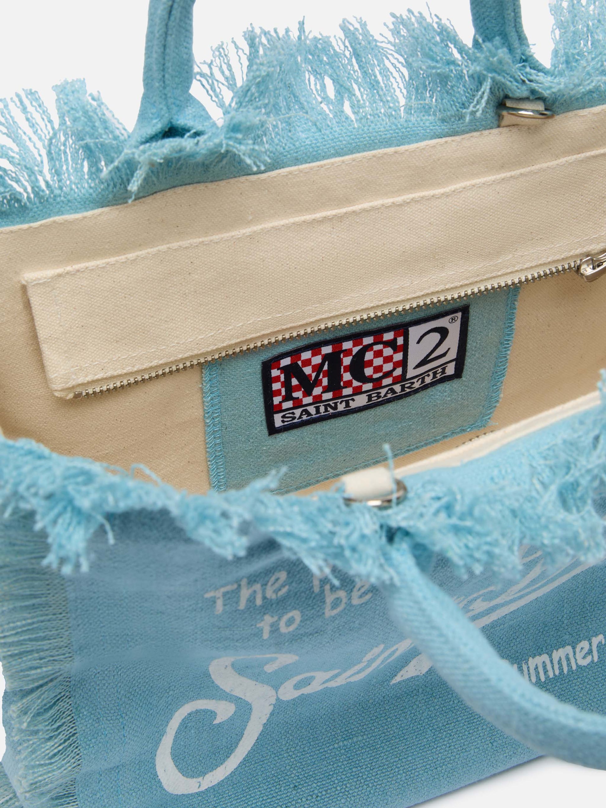Colette linen light blue handbag - MC2 Saint Barth