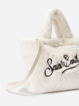 Colette Soft Handtasche aus weißem Kunstpelz