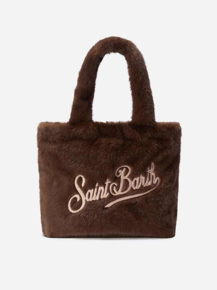 Colette Soft Handtasche aus braunem Kunstpelz