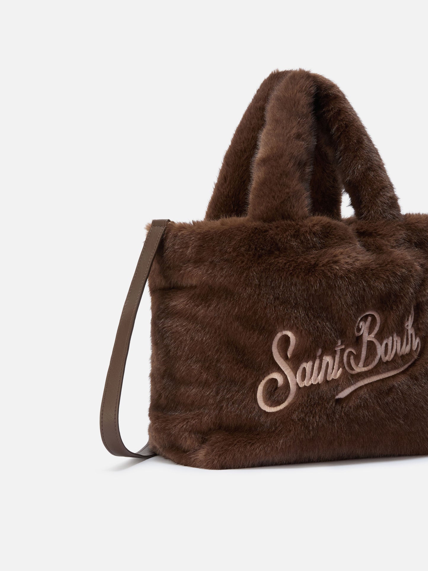 Colette Soft Handtasche aus braunem Kunstpelz