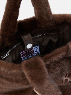 Colette Soft Handtasche aus braunem Kunstpelz