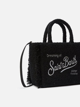Colette Tweed Handtasche aus schwarzem Wollmischgewebe