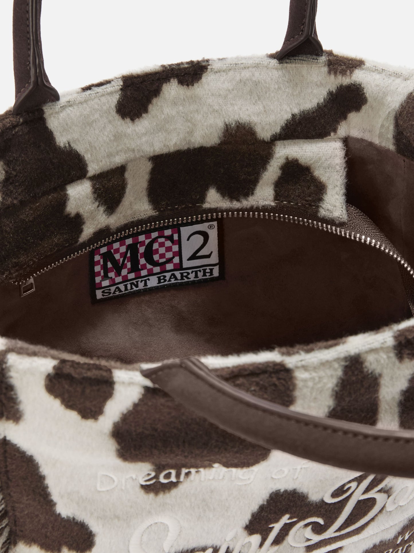 Borsa Colette Felt stampa cow
