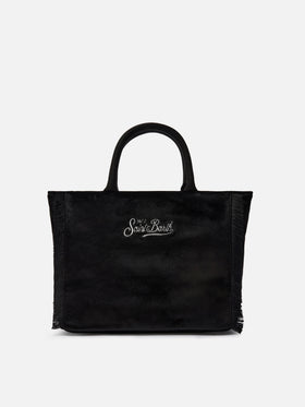 Colette Samthandtasche aus schwarzem Samt