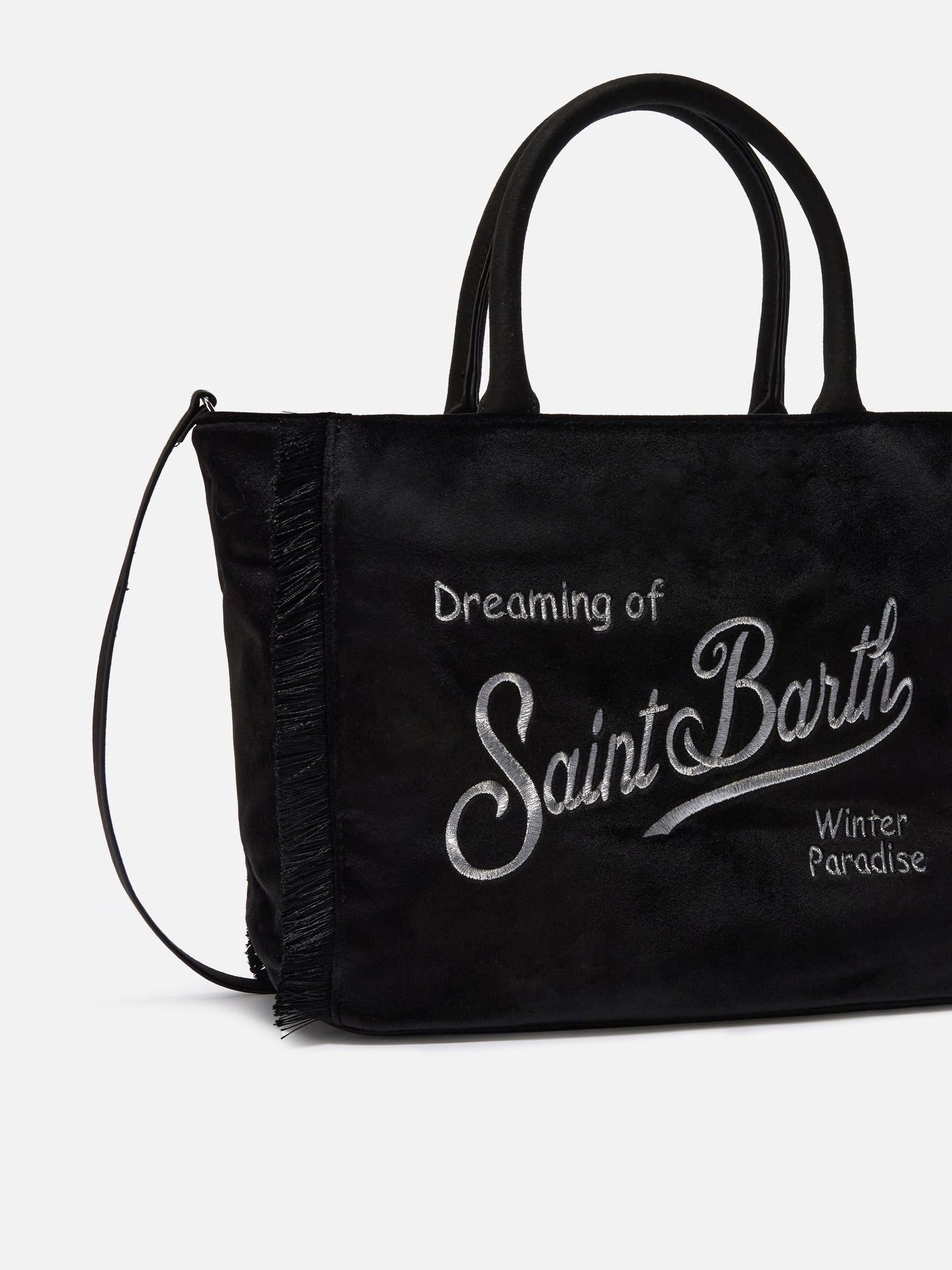 Colette Samthandtasche aus schwarzem Samt