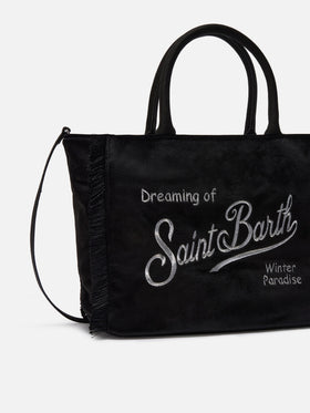 Colette Samthandtasche aus schwarzem Samt