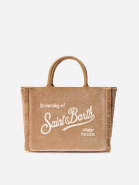 Colette Samthandtasche aus beigefarbenem Samt