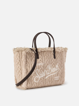 Sac beige Colette avec motif maille torsadée 