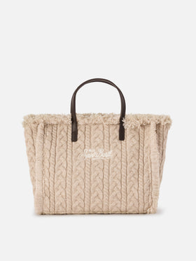 Sac beige Colette avec motif maille torsadée 