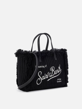 Borsa Colette nera con lavorazione a costine